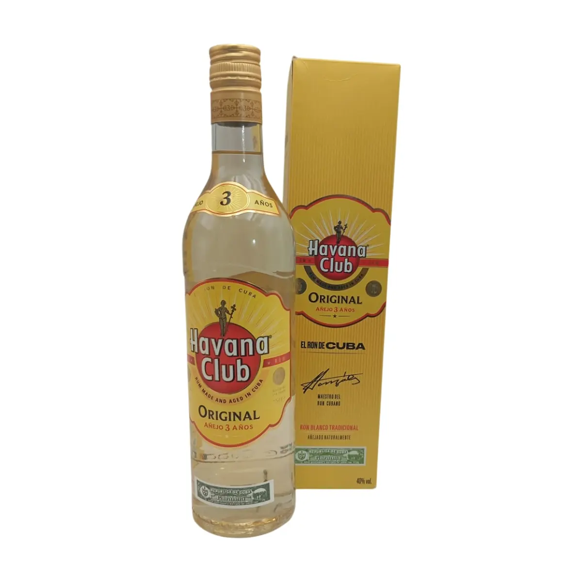 Botella de ron Original Añejo 3 Años 40 % vol Havana Club (700 ml)