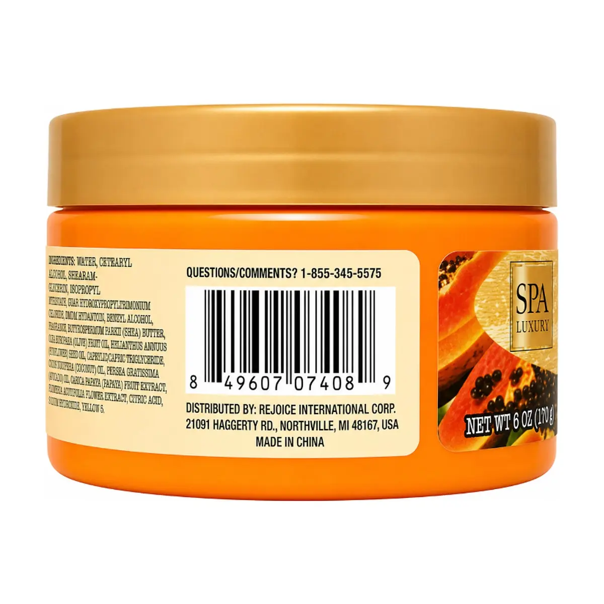 Mascarilla para el cabello de papaya y aceite de coco Spa Luxury (170 g / 6 oz) - Thumbnail 3