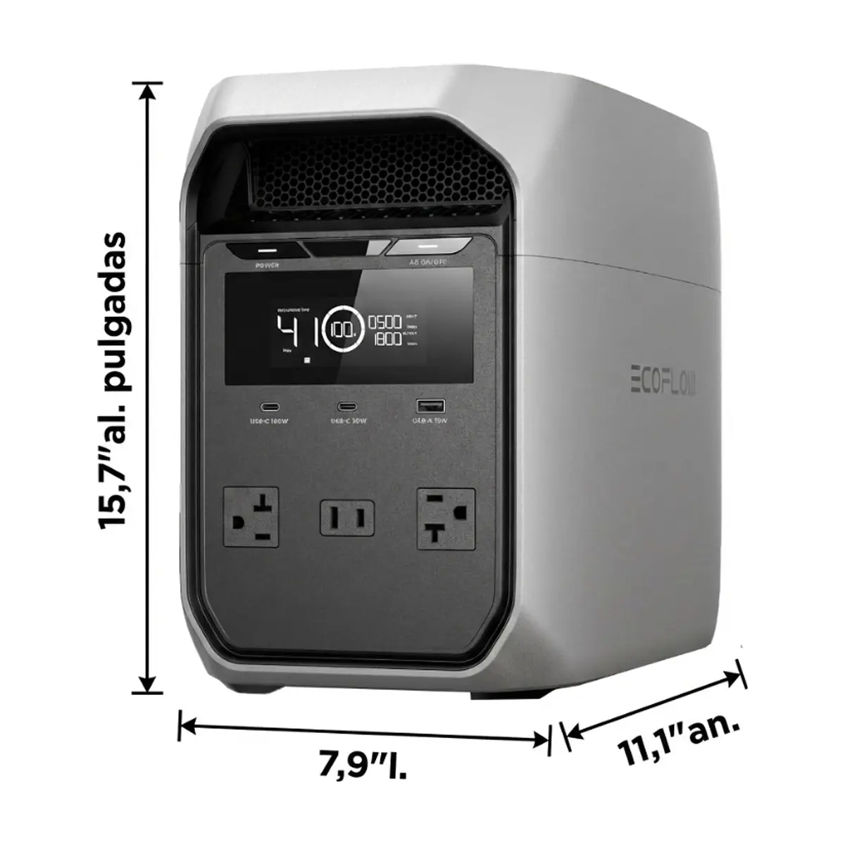 Estación de energía portátil 1024 Wh EcoFlow Delta 3 EF-DL3-C (1800 W) - Thumbnail 3