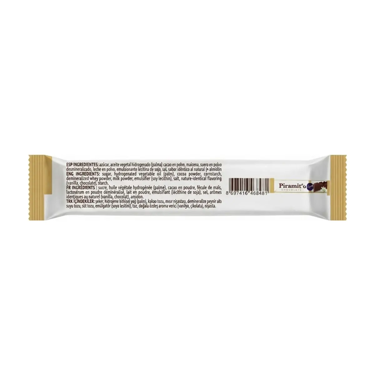 Barrita de chocolate rellena de crema de vainilla Piramit'o Akai (35 g / 1.23 oz) - Thumbnail 2