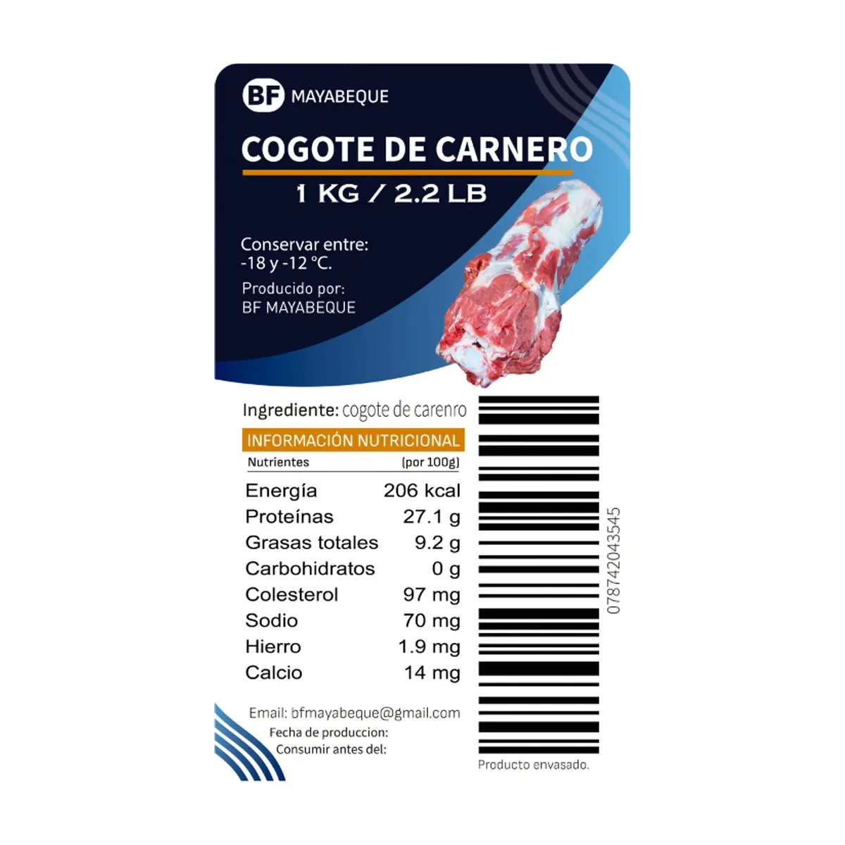 Cogote de carnero BF Mayabeque (1 kg / 2.2 lb) - Miniatura 4