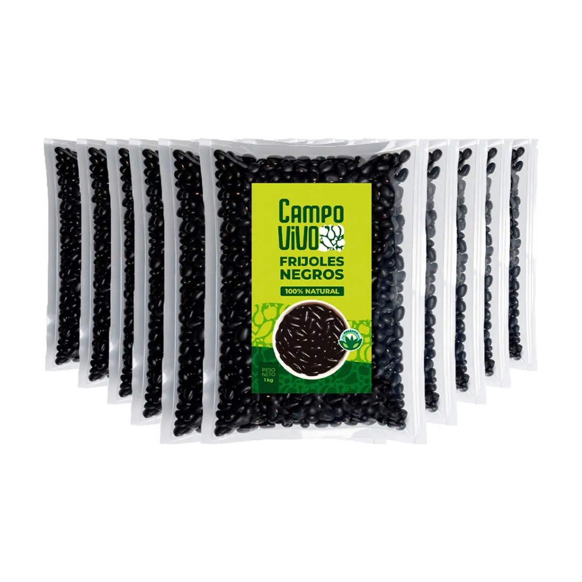 Frijoles negros Campo Vivo (10 x 1 kg / 2.2 lb)