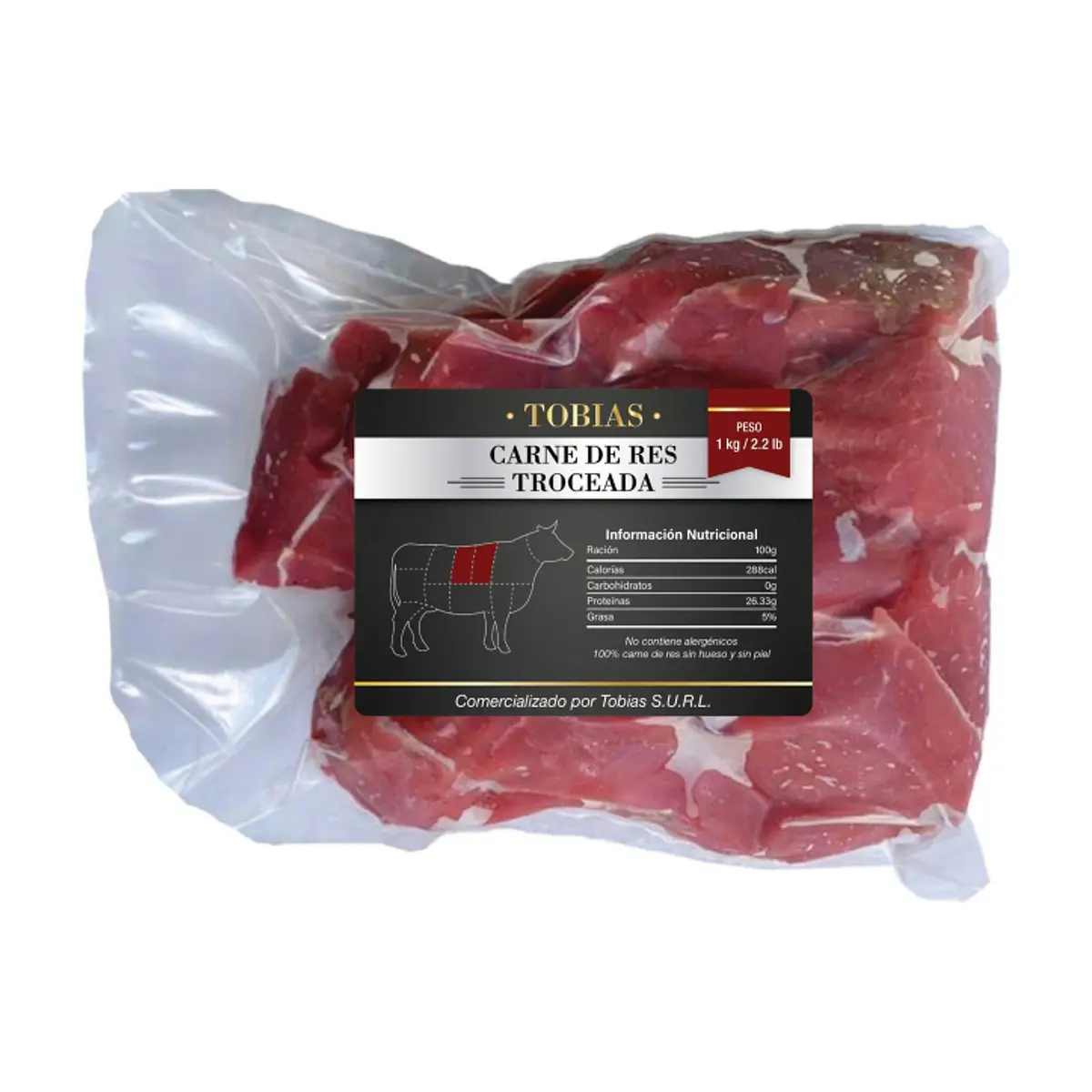 Carne de res troceada (1 kg / 2.2 lb) - Miniatura 3