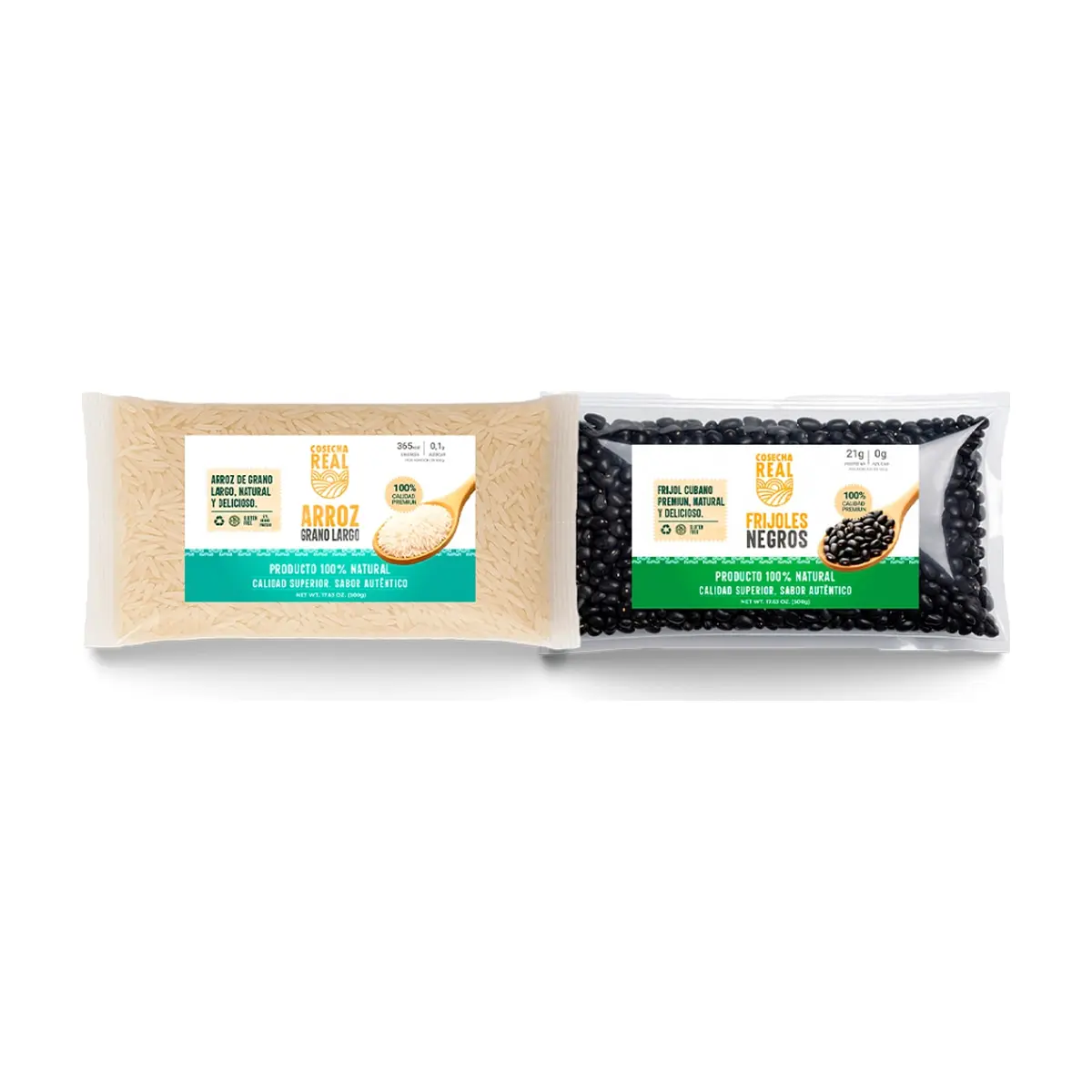 Combo de granos y legumbres Cosecha Real #6: Arroz de grano largo + Frijoles negros