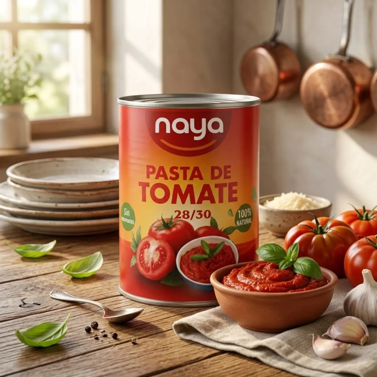 Pasta de tomate doble concentrada Naya (400 g / 14.11 oz) - Thumbnail 3