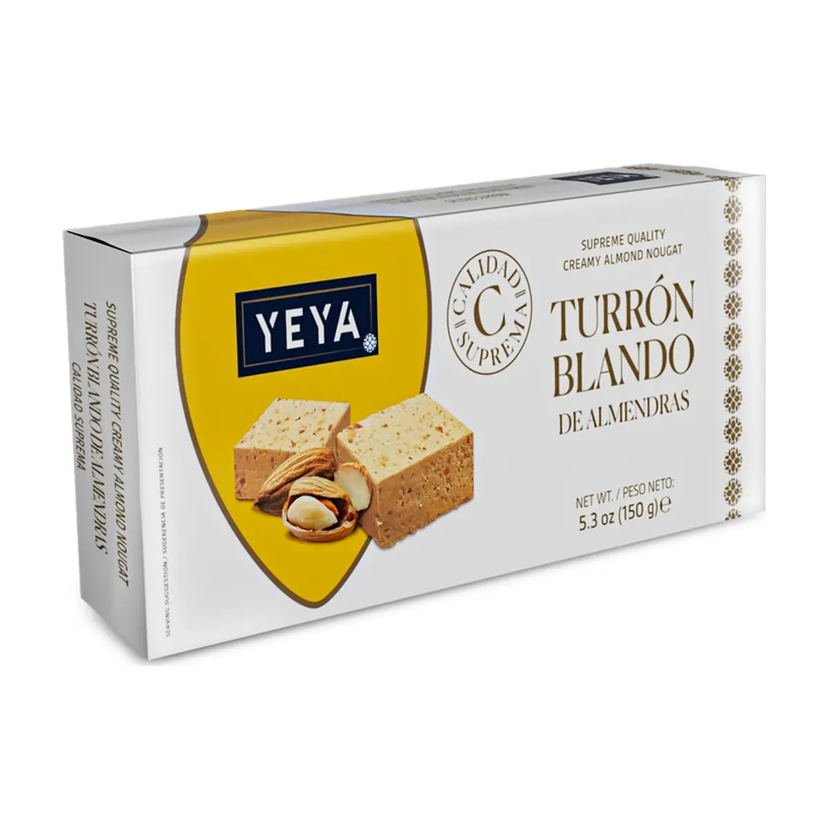 Turrón blando de almendras -Jijona - Calidad Suprema YEYA (150 g / 5.3 oz)