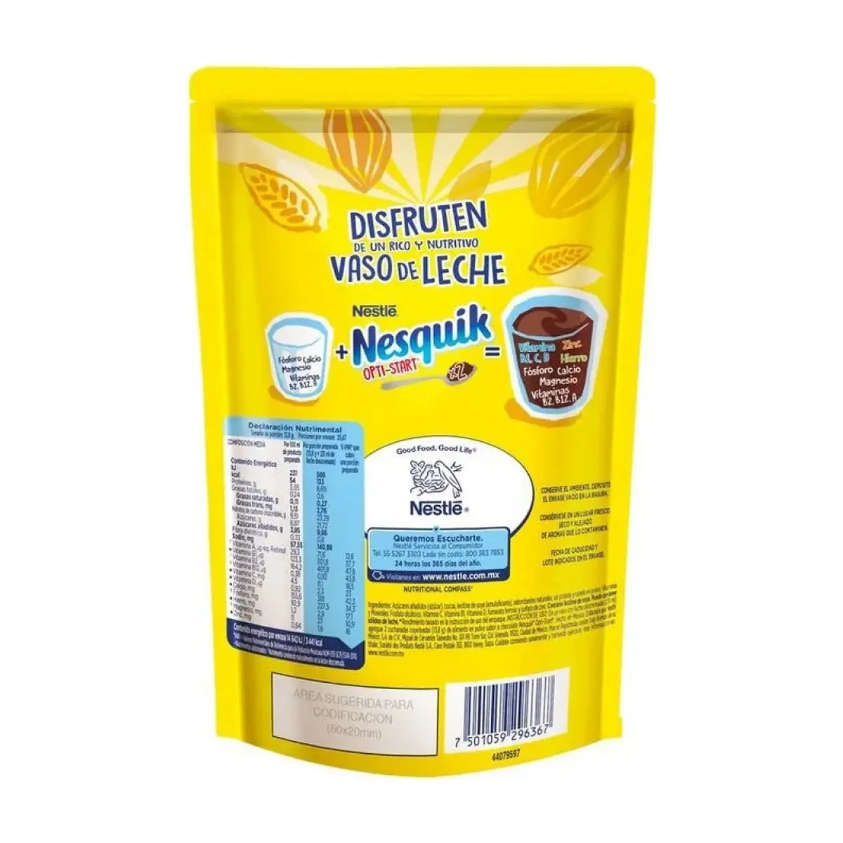 Chocolate en polvo Nestlé Nesquik (357 g / 12.59 oz) - Thumbnail 3