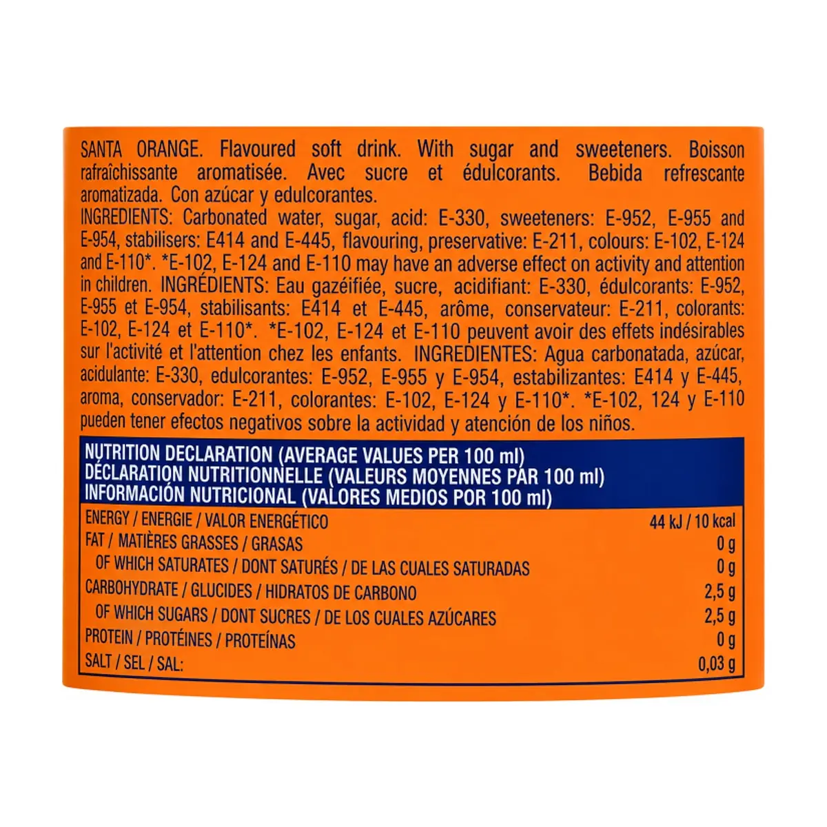 Refresco gaseado de naranja Santa (12 x 330 ml) - Miniatura 3
