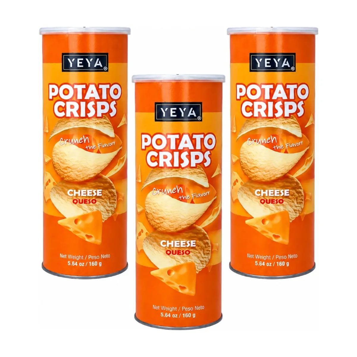 Papas fritas crujientes sabor queso YEYA (3 X 160 g / 5.64 oz)