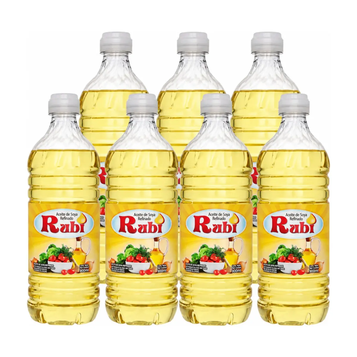 Aceite de soya refinado Rubi (7 x 900 ml)