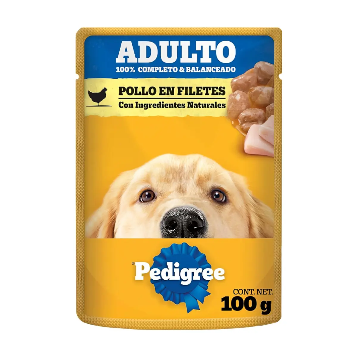 Comida para perros adultos pollo en filetes Pedigree (100 g / 3.52 oz) - Miniatura 3