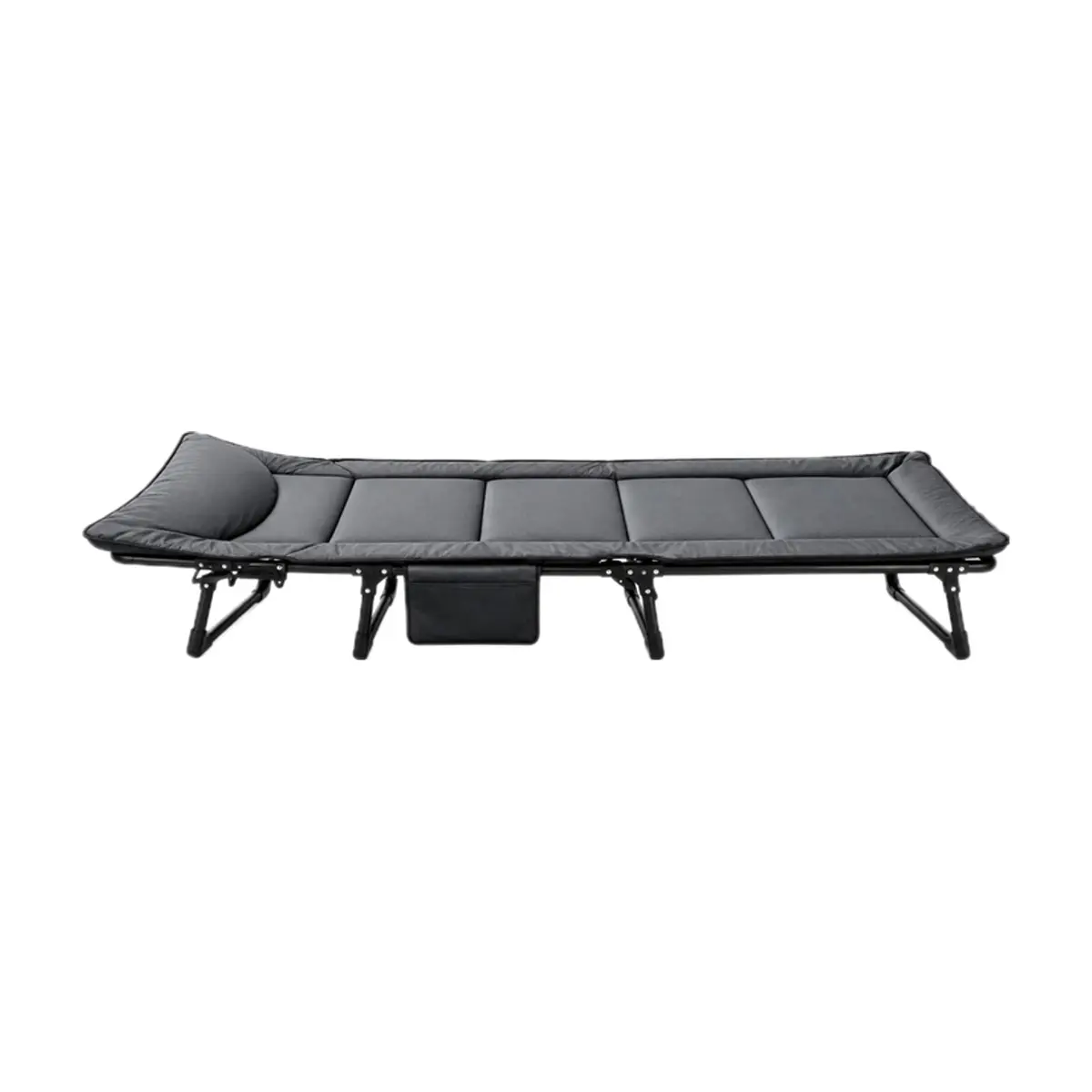 Catre plegable reclinable acolchado con almohada y bolsillo lateral 55 x 175 x 30 cm NAP - Thumbnail 3