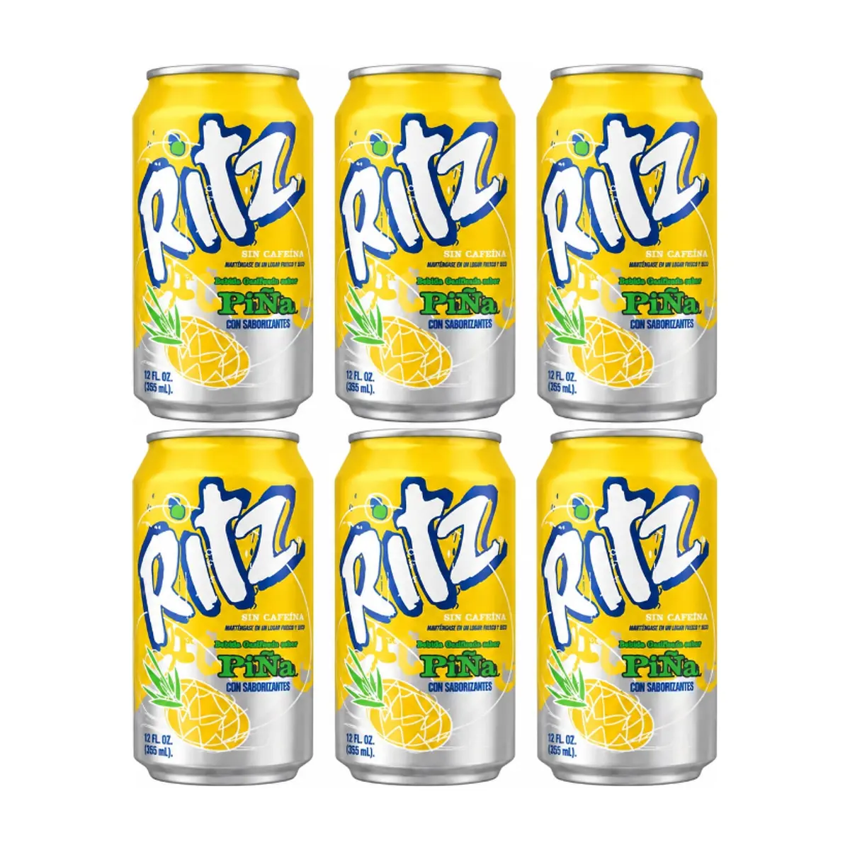 Refresco gaseado sabor piña Ritz (6 x 355 ml)