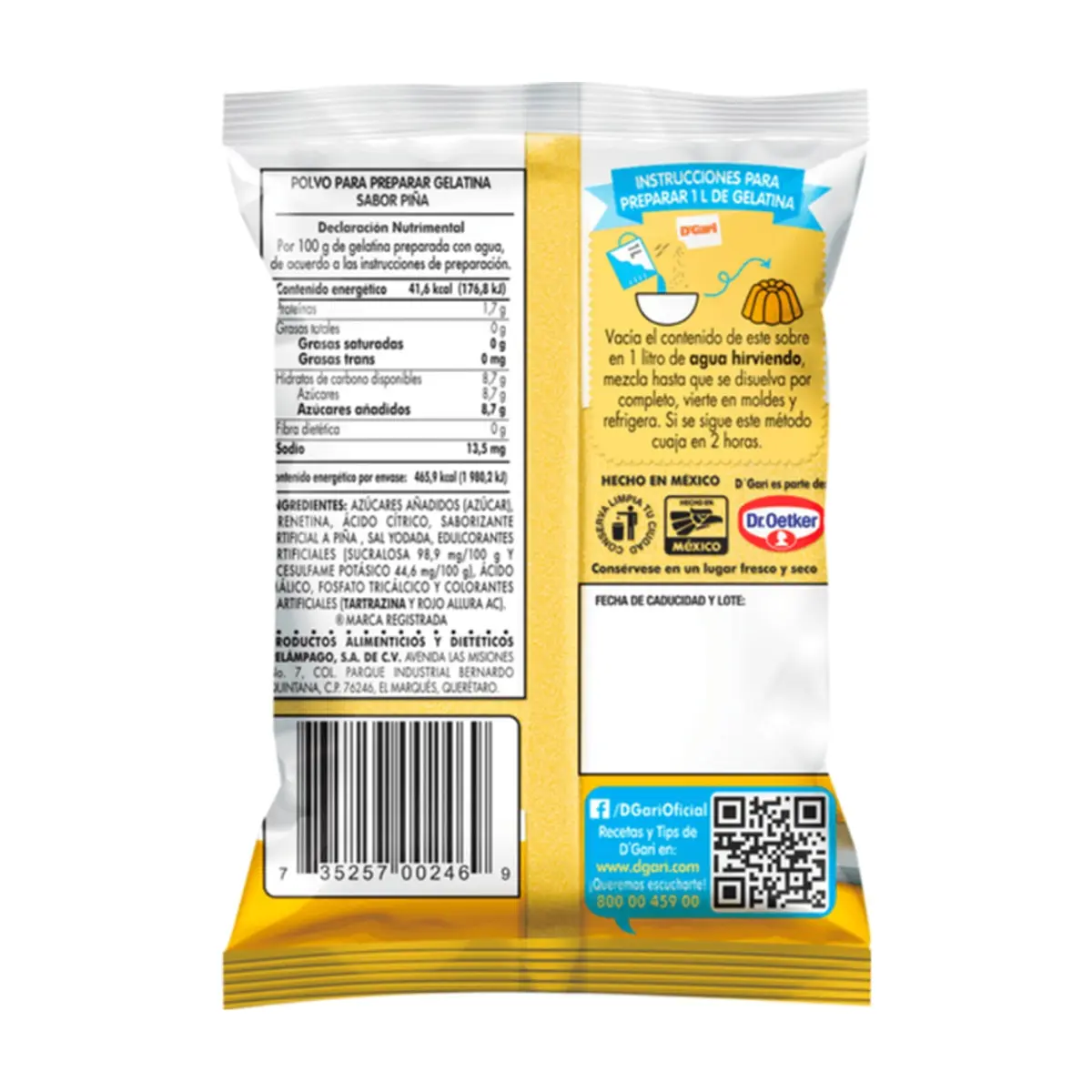 Gelatina de sabor piña D'Gari (120 g / 4.23 oz) - Thumbnail 7