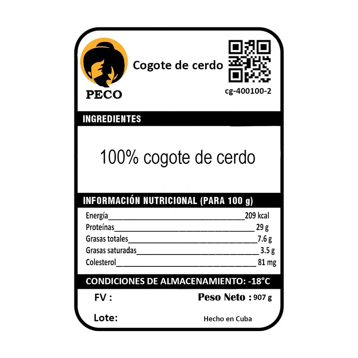 Cogote de cerdo Peco (907 g / 2 lb) - Thumbnail 3