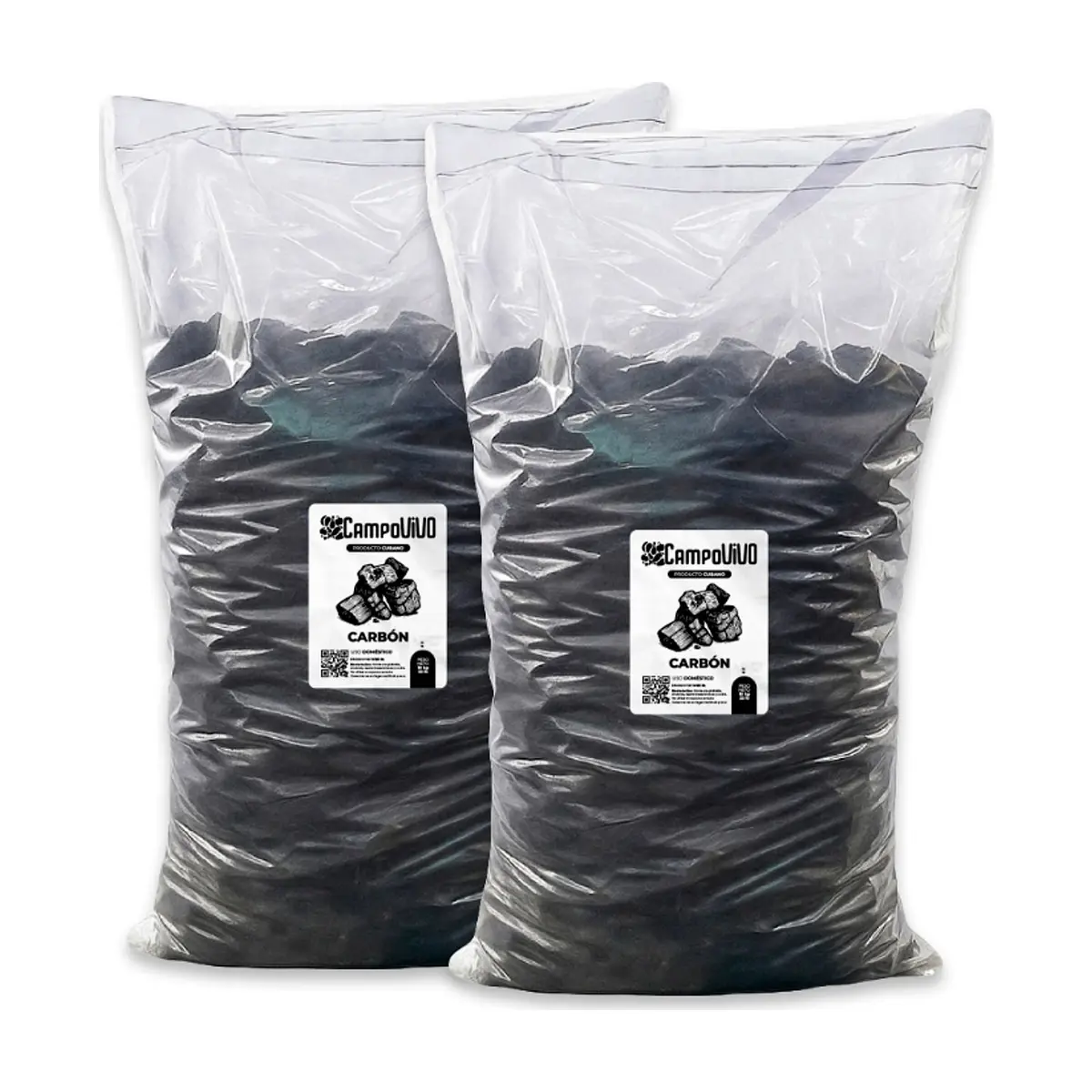 Carbón vegetal Campo Vivo (2 x 10 kg / 22 lb)