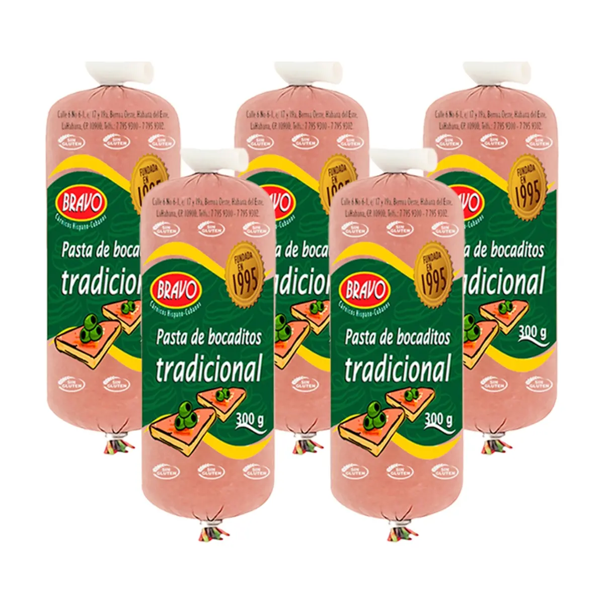 Pasta de bocadito tradicional  Bravo ( 5 x 300 g / 10.6 oz)