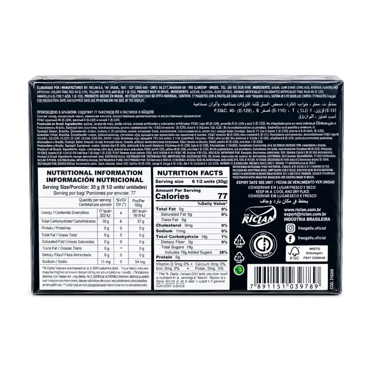 Caramelos duros sabor a mentol y eucalipto extra fuente Freegells (12 x 27.9 g) - Thumbnail 3