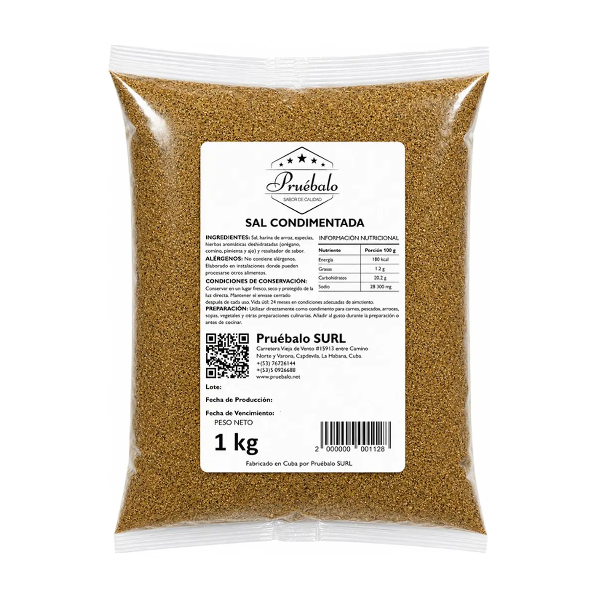 Sal condimentada Pruébalo (1 kg / 2.2 lb)