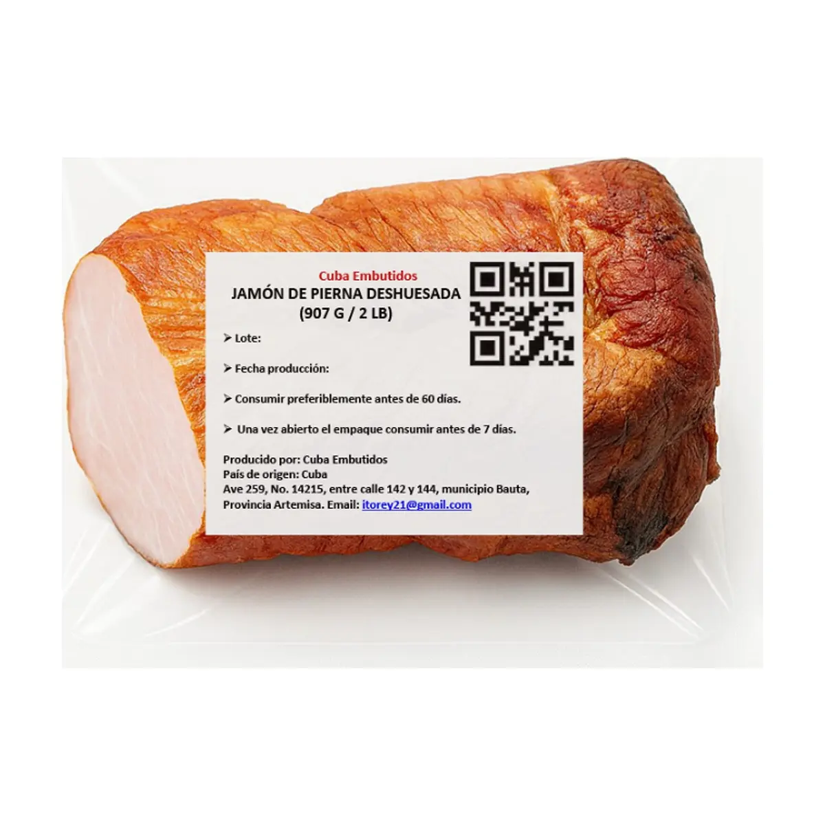 Jamón de pierna deshuesada Cuba Embutidos (907 g / 2 lb) - Thumbnail 5