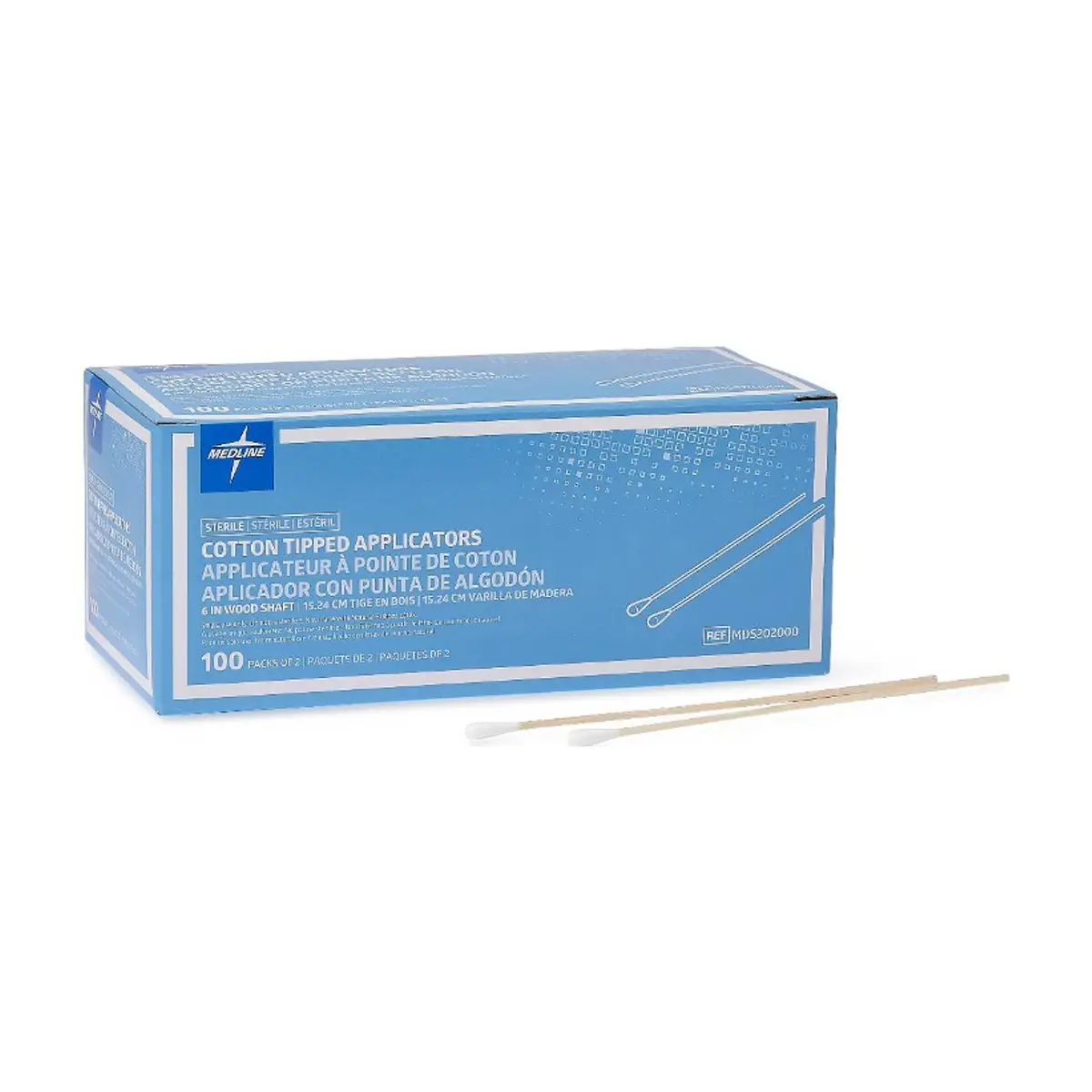 Aplicador con punta de algodón Medline (2 U) - Thumbnail 3