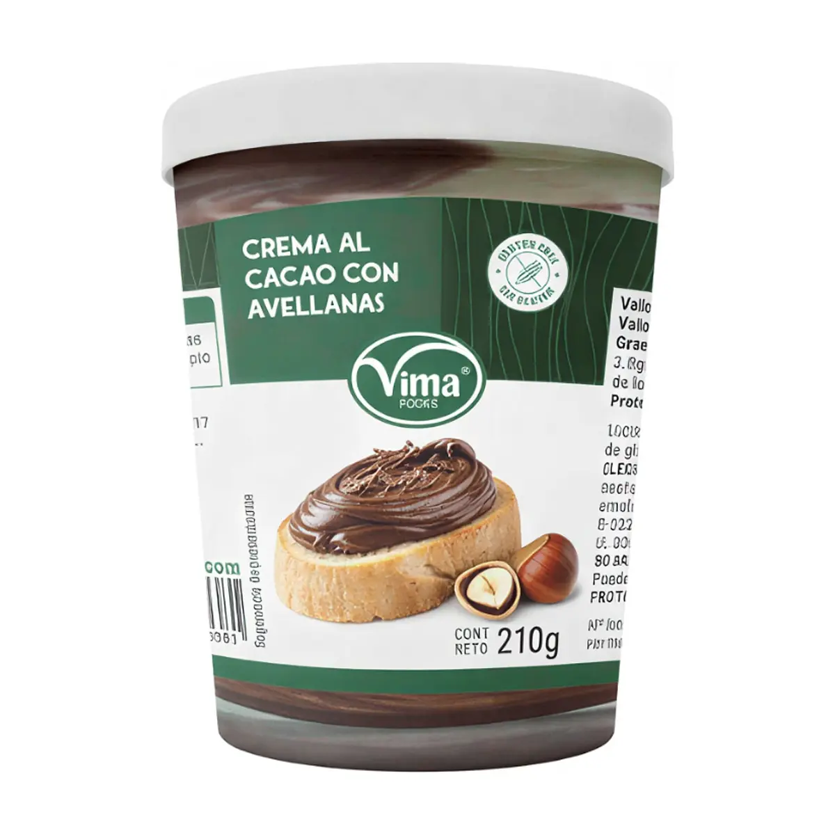 Crema de cacao con avellanas Vima Foods (210 g / 7.41 oz)