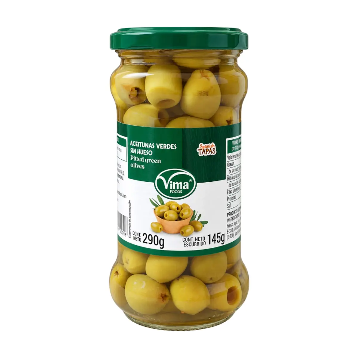 Aceitunas verdes sin hueso Vima Foods (290 g / 10.22 oz)