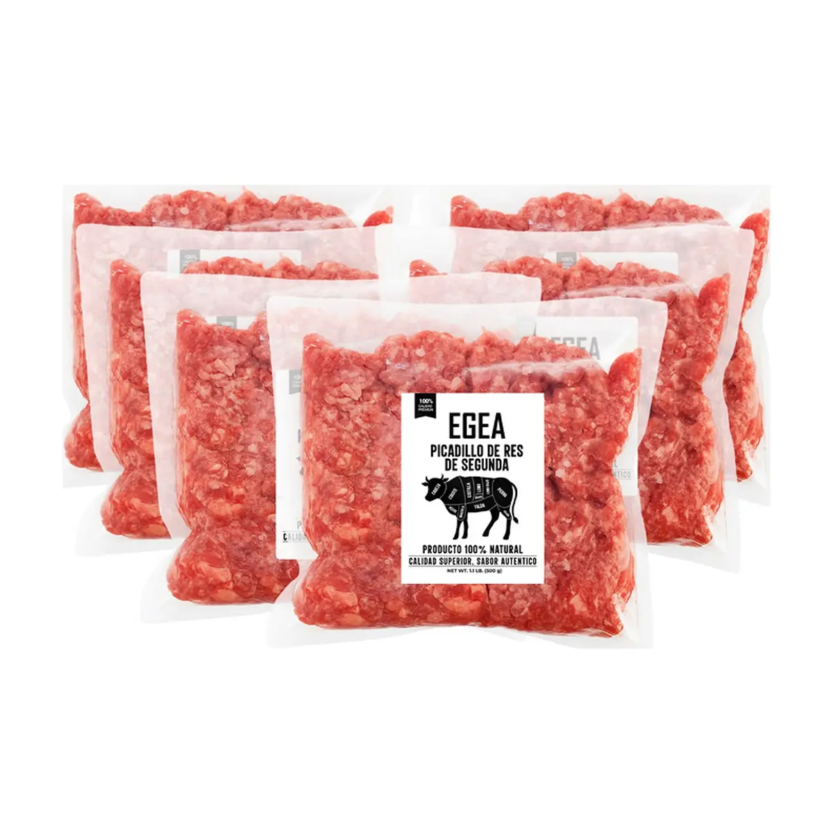 Picadillo de res de segunda EGEA (6 x 500 g / 1.1 lb)