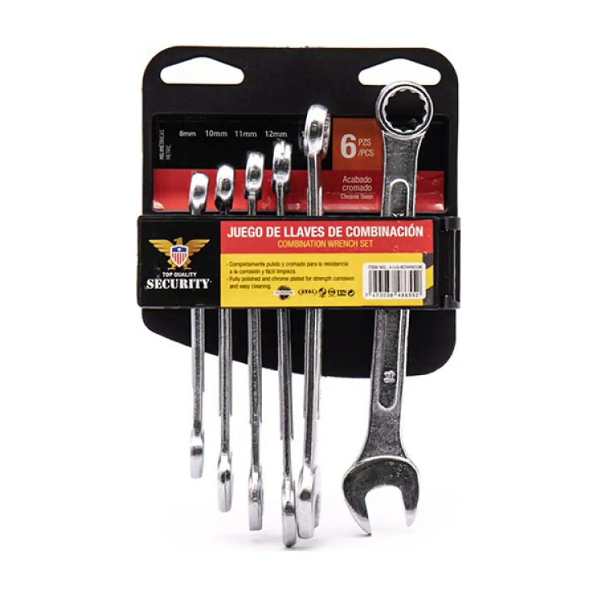 Juego de llave combinada Security (6 U)