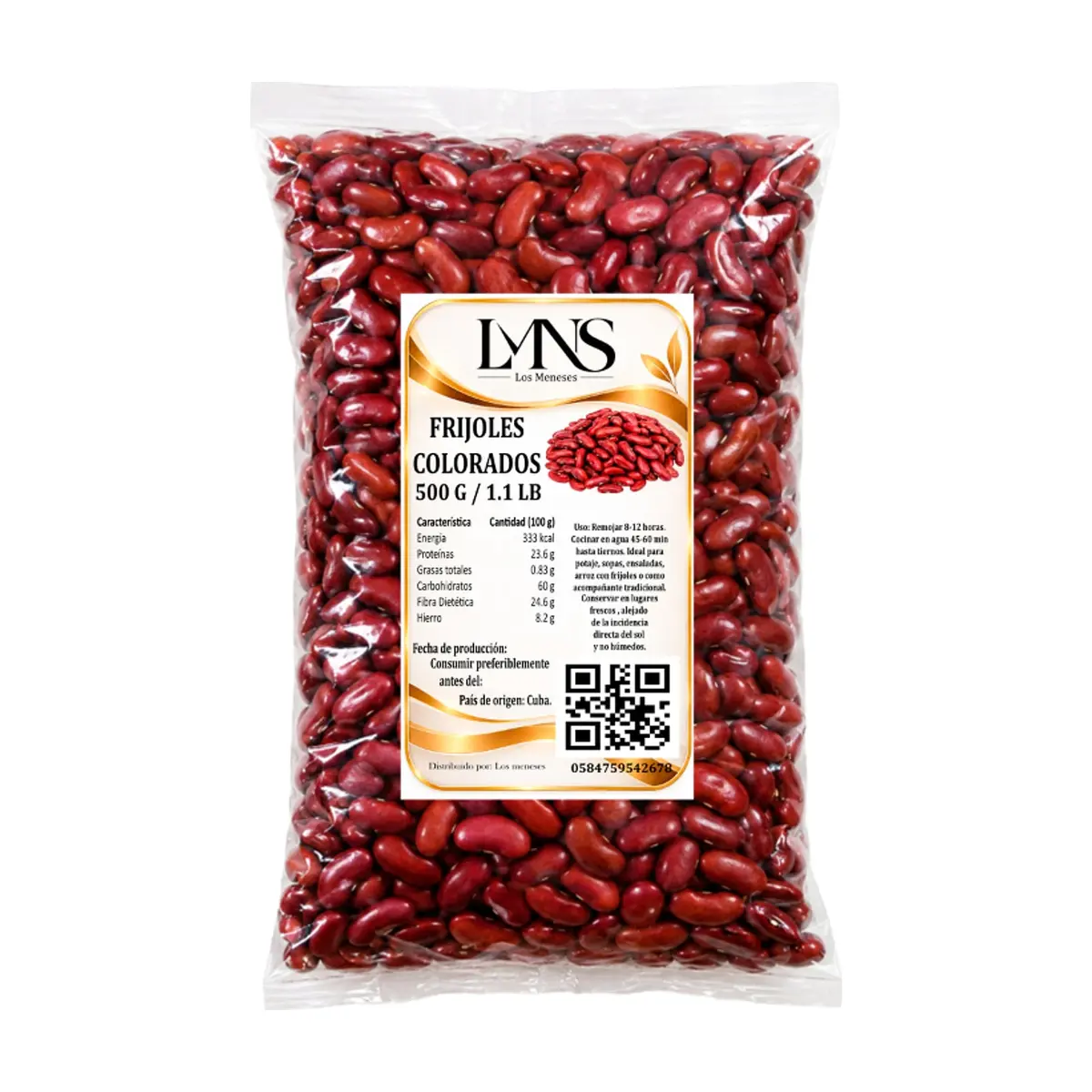 Frijoles colorados Los Meneses (500 g / 1.1 lb)