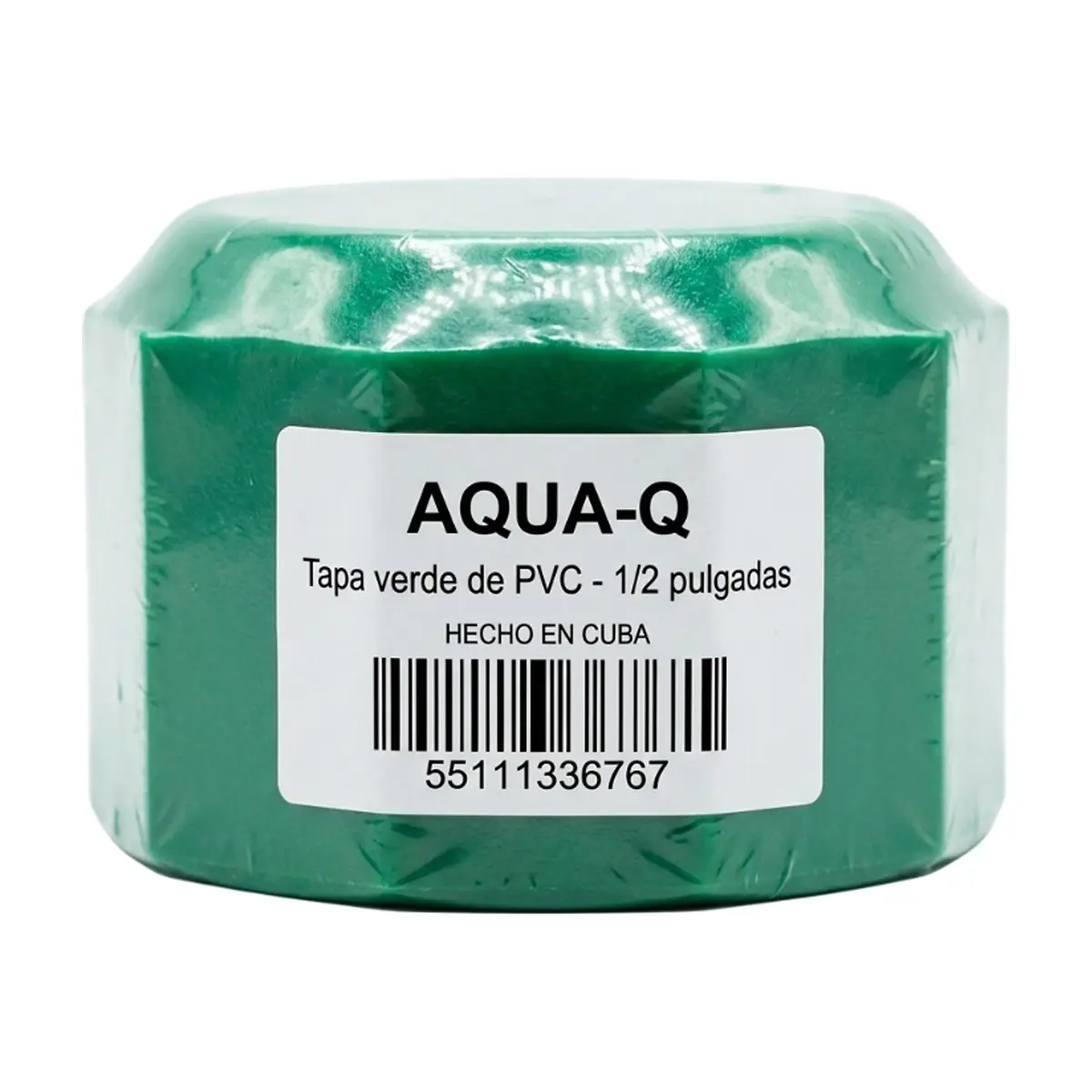 Tapa verde de PVC - 1/2 pulgada - Aqua-Q - Thumbnail 2