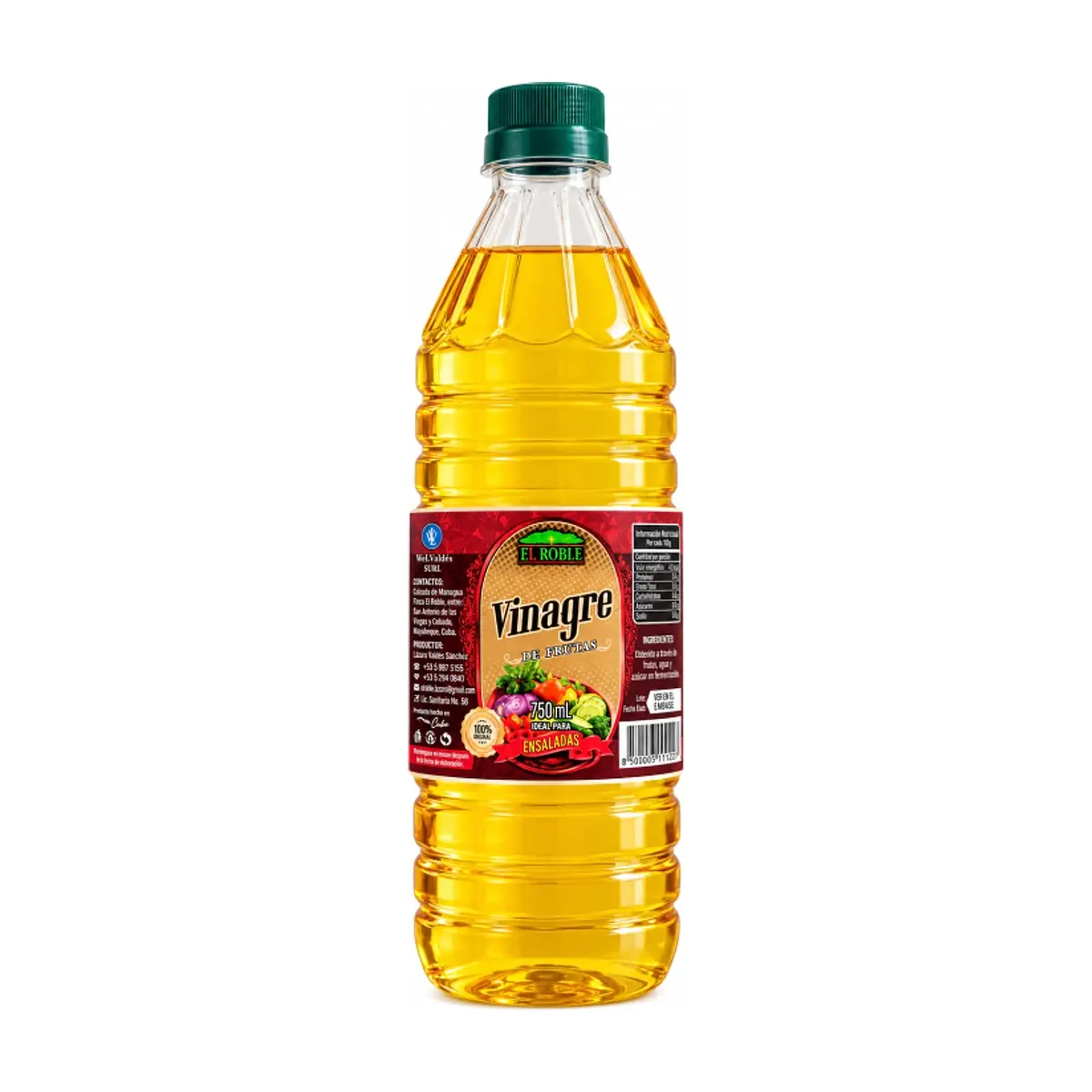Vinagre de frutas El Roble (750 ml / 25.36 oz) - Miniatura 1