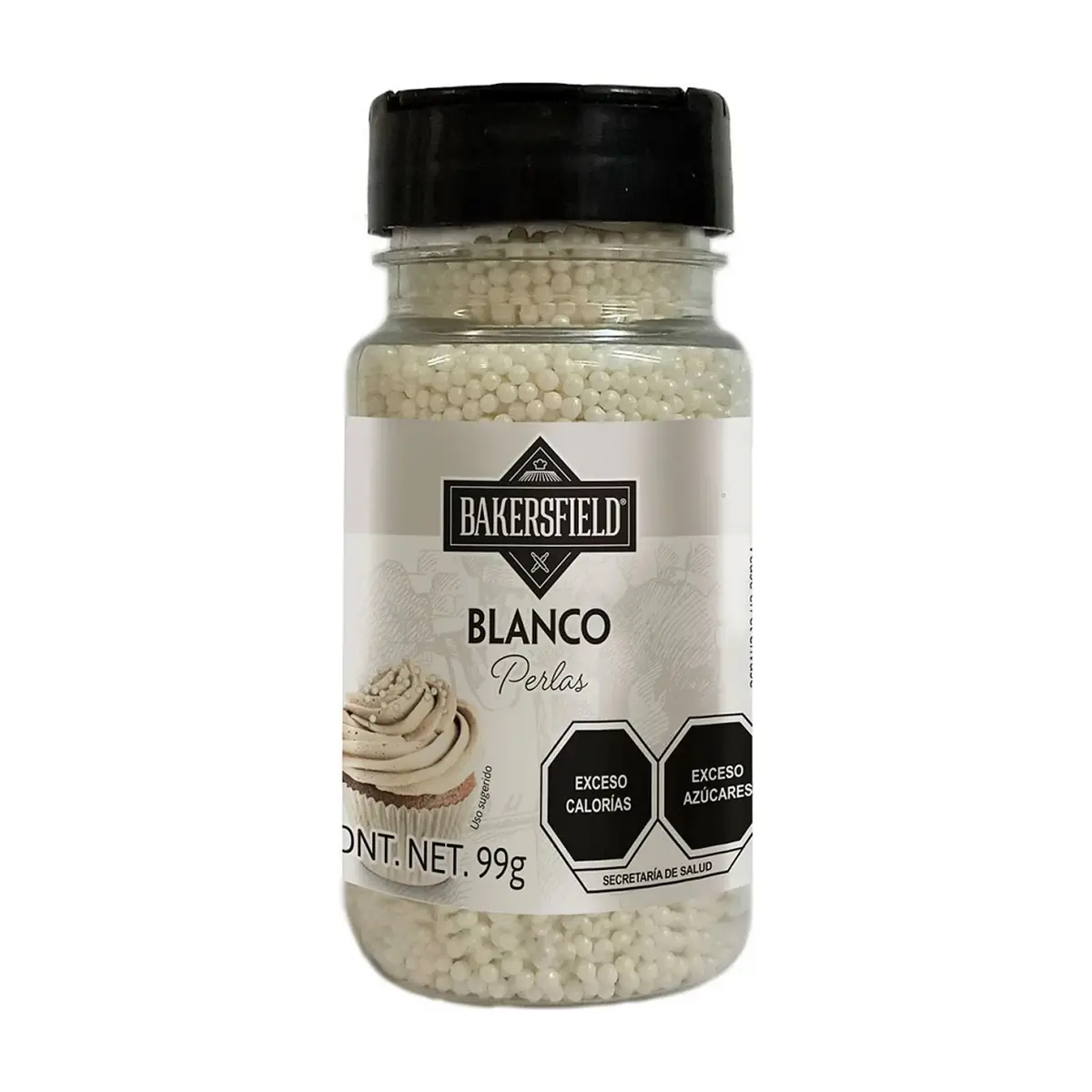 Perlas blancas para decorar postres Bakersfield (99 g / 3.5 oz)
