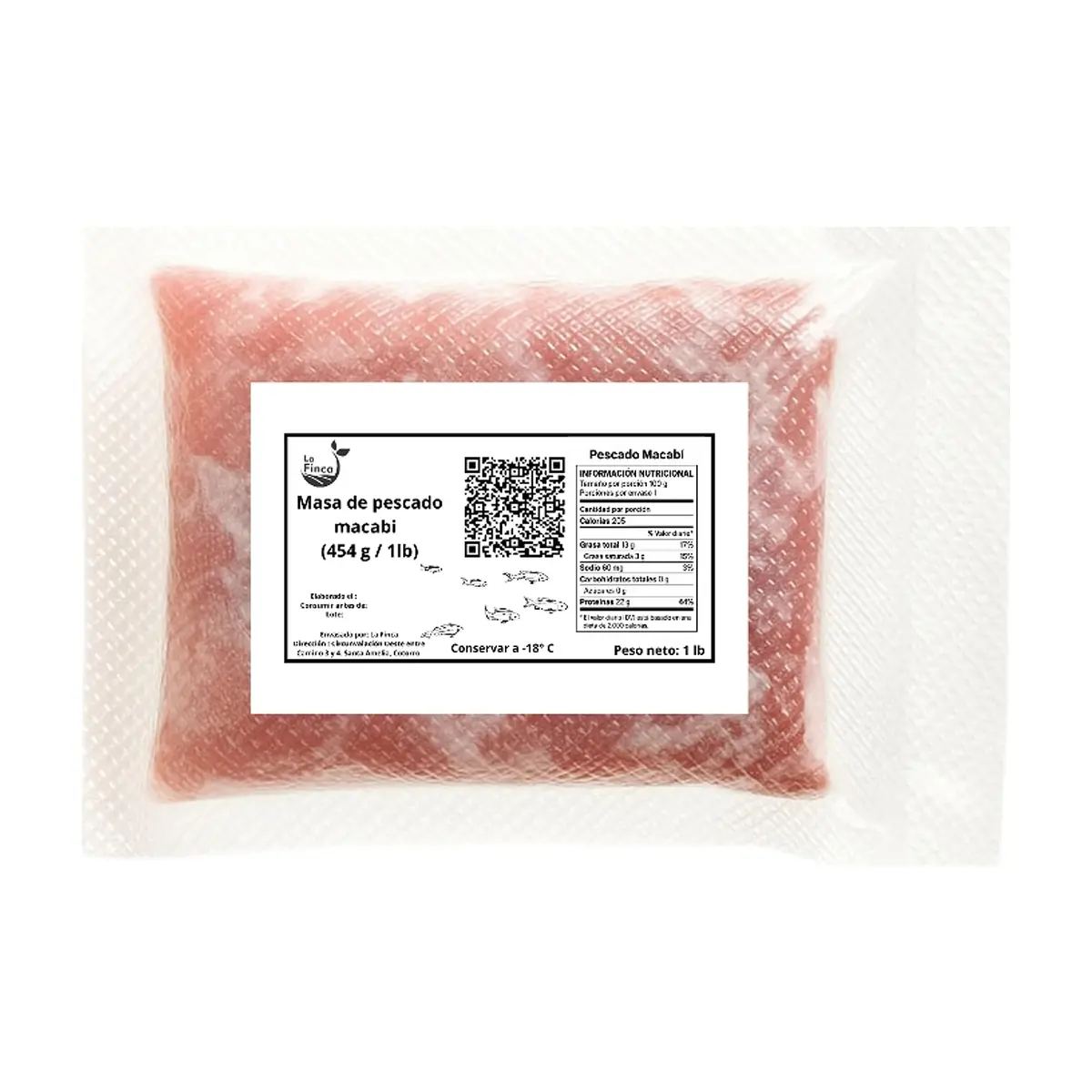 Masas de pescado macabí La Finca (454 g / 1 lb)