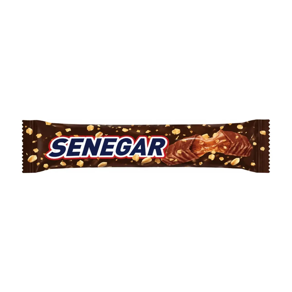 Barrita de chocolate rellena de caramelo y maní Senegar (40 g / 1.41 oz)