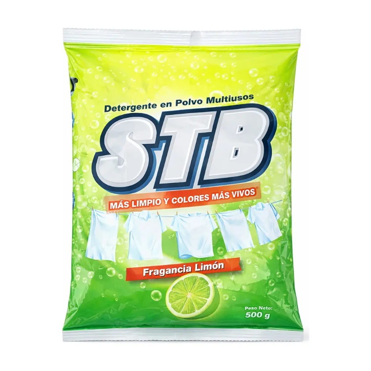 Detergente en polvo multiusos con fragancia a limón STB (500 g / 1.1 lb)