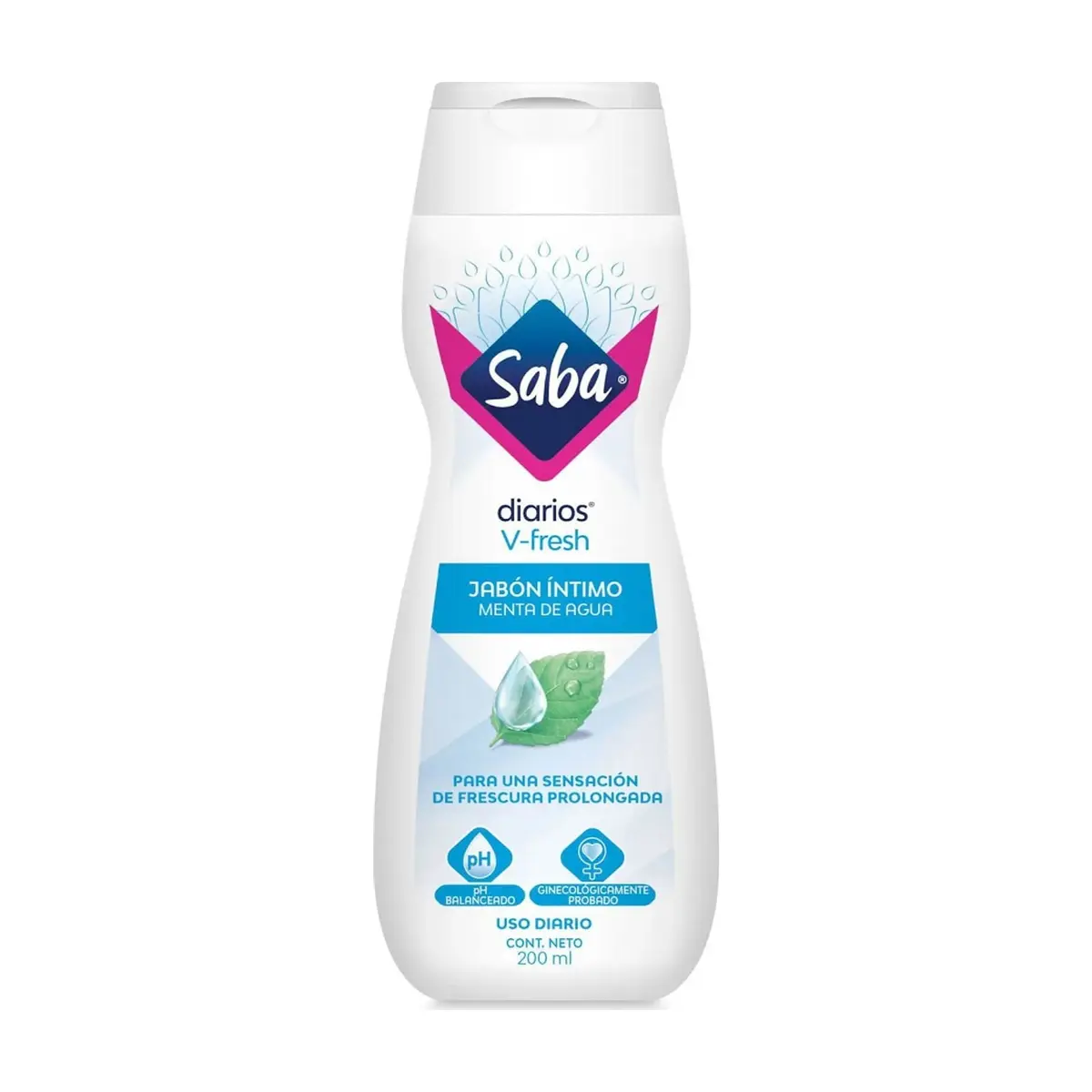Jabón íntimo menta de agua V-Fresh Saba Diarios (200 ml) - Thumbnail 3