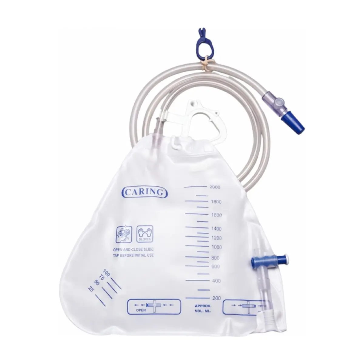 Bolsa de drenaje urinario con válvula antirreflujo Medline 2000 ml