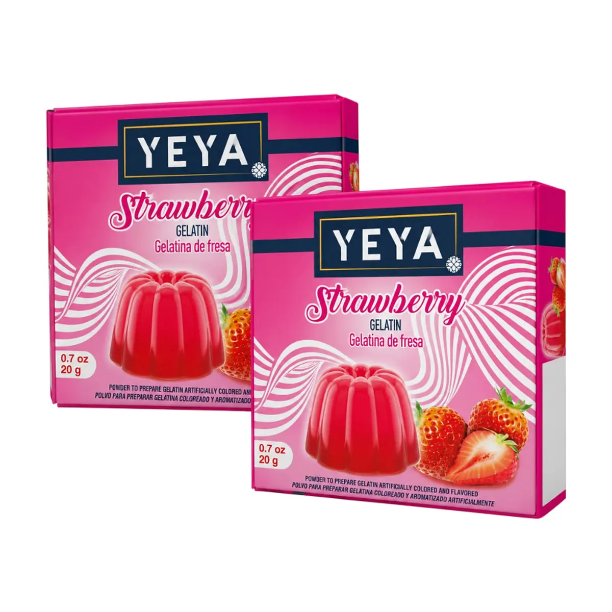 Gelatina sabor fresa YEYA (2 x 20 g)