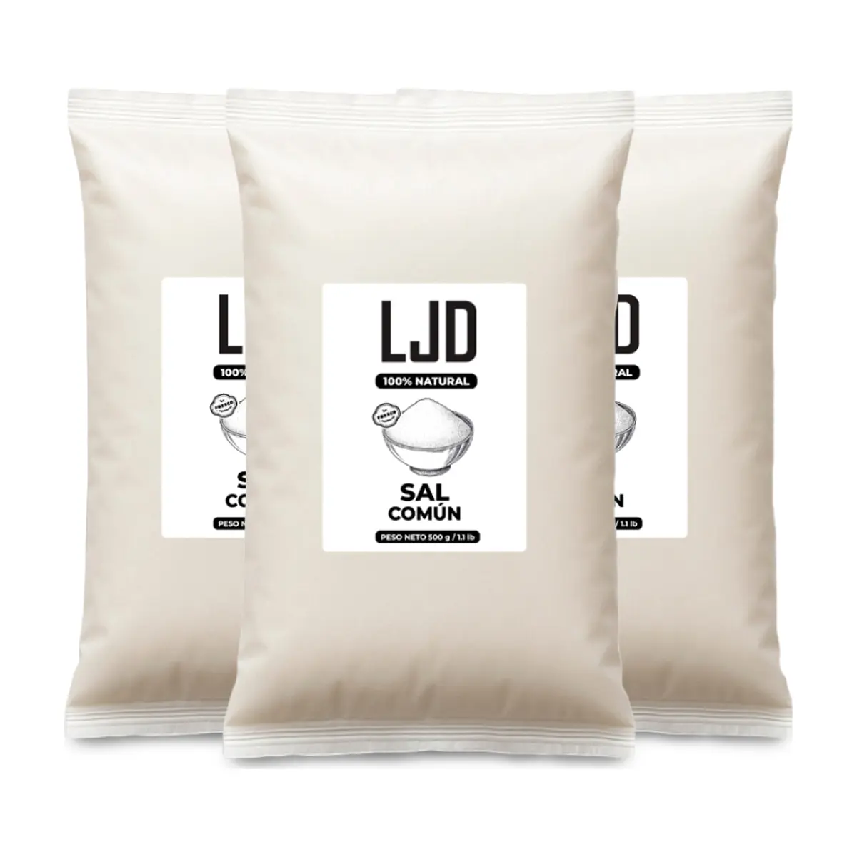 Sal común LJD (3 x 500 g / 1.1 lb)