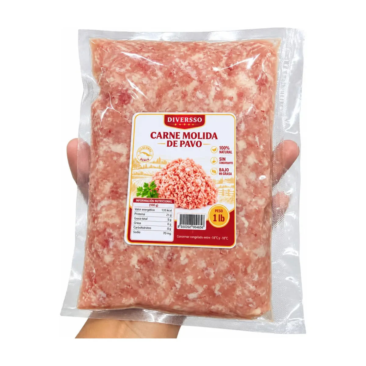 Carne molida de pavo al vacío Diversso (454 g / 1 lb) - Thumbnail 4