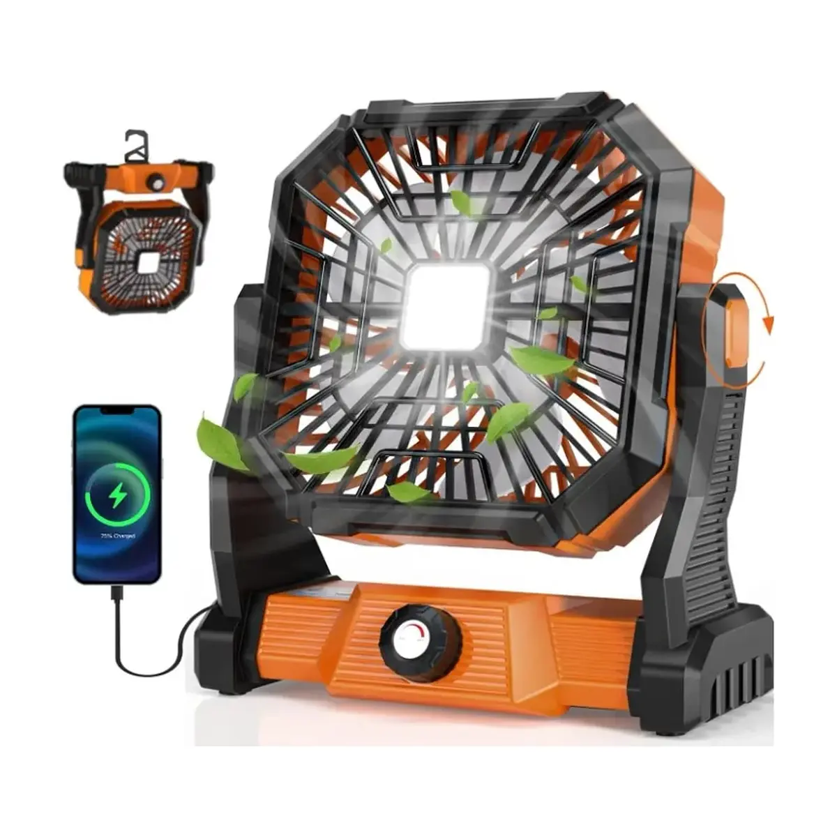 Ventilador Lámpara Recargable 20000 MAH (2 Unidades)