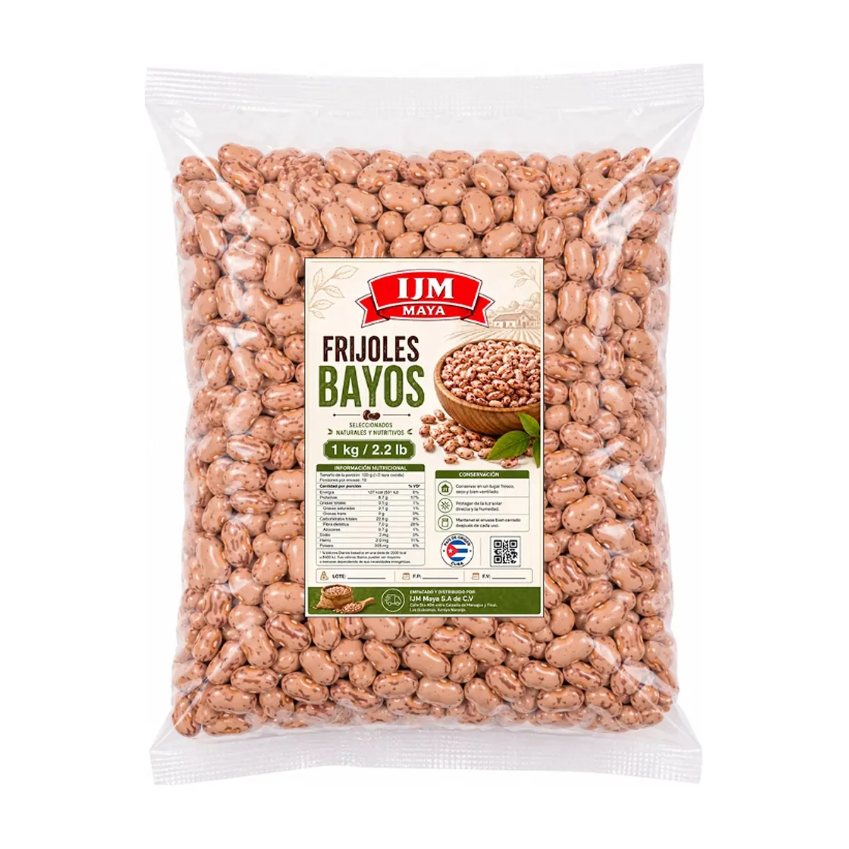Frijoles bayos IJM Maya (1 kg / 2.2 lb)