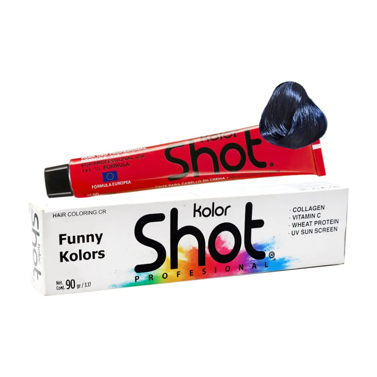 Tinte en crema para el cabello funny azul Kolor Shot (90 g / 3.17 oz)