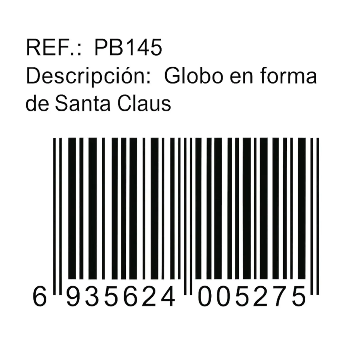 Globo en forma de Papá Noel 39 cm x 28 cm P53 - Miniatura 4