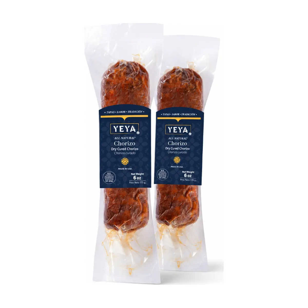 Chorizo Curado -tipo vela- YEYA (2 x 170 g / 6 oz)