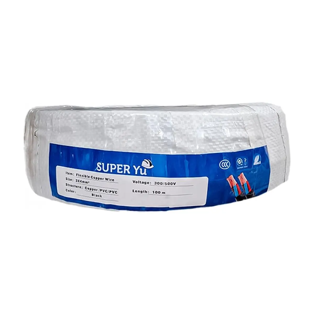 Cable eléctrico flexible multiconductor 3 × 4 mm² 300/500 V Super Yu (100 m)