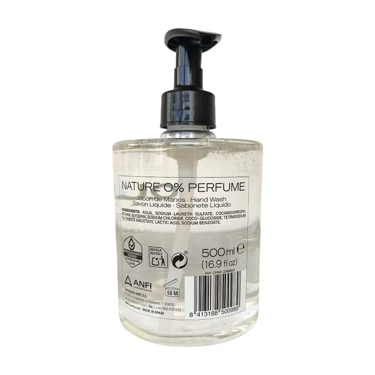 Jabón de manos natural 0% perfume Queray (500 ml / 16.9 oz) - Miniatura 2