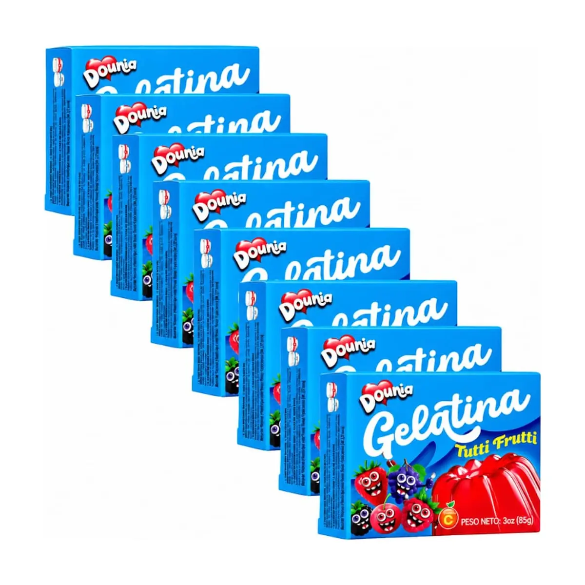 Gelatina con sabor a tutti frutti Dounia (8 x 85 g / 3 oz) - Miniatura 1