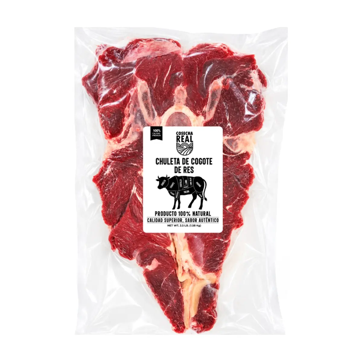 Chuleta de cogote de res Cosecha Real (1.58 kg / 3.5 lb)